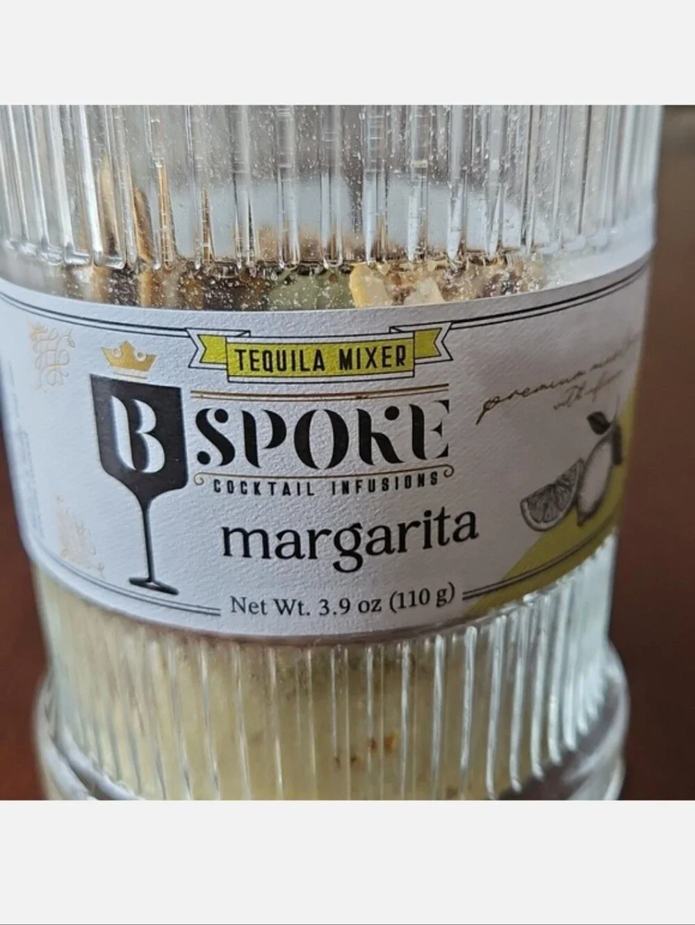 Homemade Margarita's - Set of 4 Glasses & BSpoke Maragrita Mix With Strainer